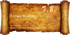 Torma Bianka névjegykártya